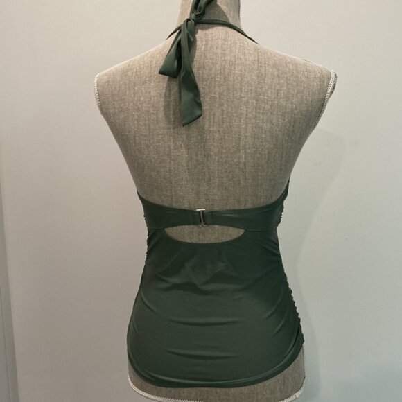 ATHLETA Green Bra Cup Tankini Swimsuit Tank Bathing Suit 32 D/DD - Picture 3 of 13